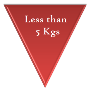 less than 5 kgs