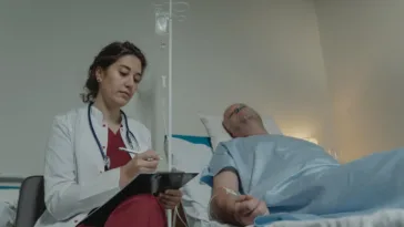 finerenone for heart failure a doctor interviewing a sick hospitalized person Jardiance for heart failure hospitalization