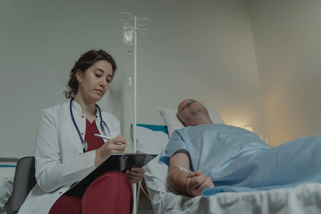 finerenone for heart failure a doctor interviewing a sick hospitalized person Jardiance for heart failure hospitalization