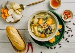 plant based meat alternatives vegan meat substitutes bowel of soup with vegetables