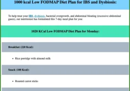 1000 kcal low fodmap diet meal plan for ibs