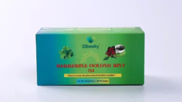 Premium berberine oolong mint tea bags box