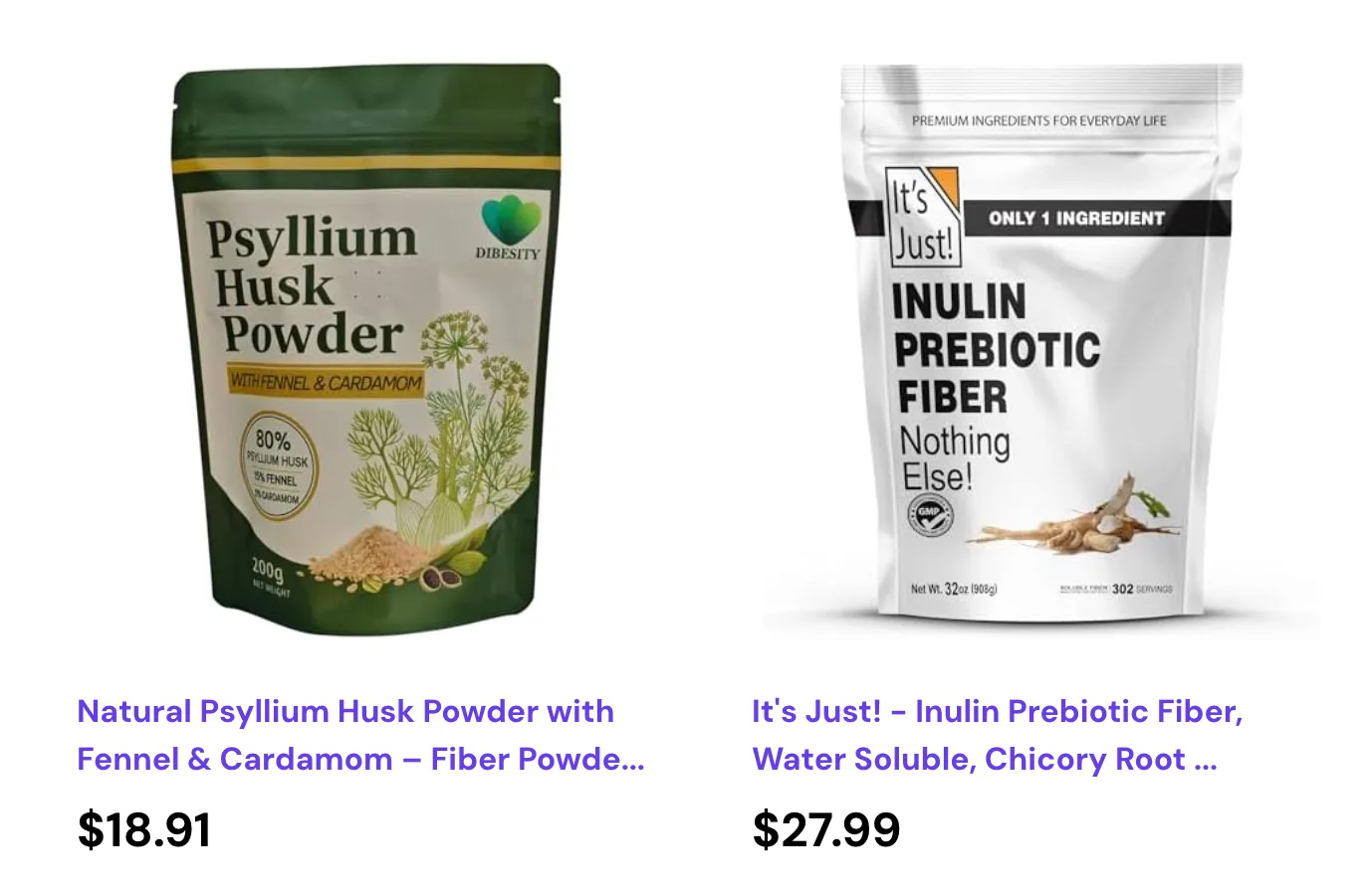 psyllium vs inulin for weight loss and constipation