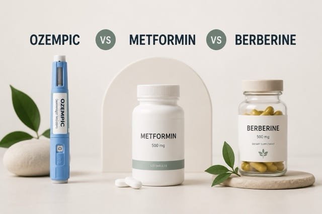 ozempic vs metformin vs berberine